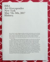 HBA Ari Marcopoulos New York May 7th - 9th, 2017 History.