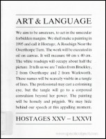 Art & Language : Hostages XXV-LXXVI