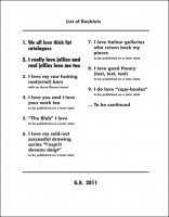 Booklet II. I Really Love Jellies And Real Jellies Love Me Too.