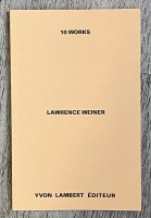 Lawrence Weiner - 10 Works (reprint 2019)