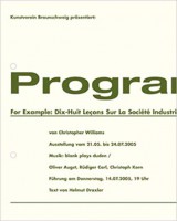 Program: For Example: Dix-Huit Leçons Sur La Société Industrielle (Revision I)