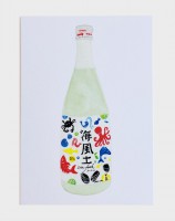 Sea Food Sake Bottle Postcard  