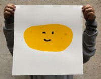the happy potato (silkscreen print)