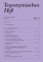 Toponymisches Heft No. 3 Seismolologie (EN)
