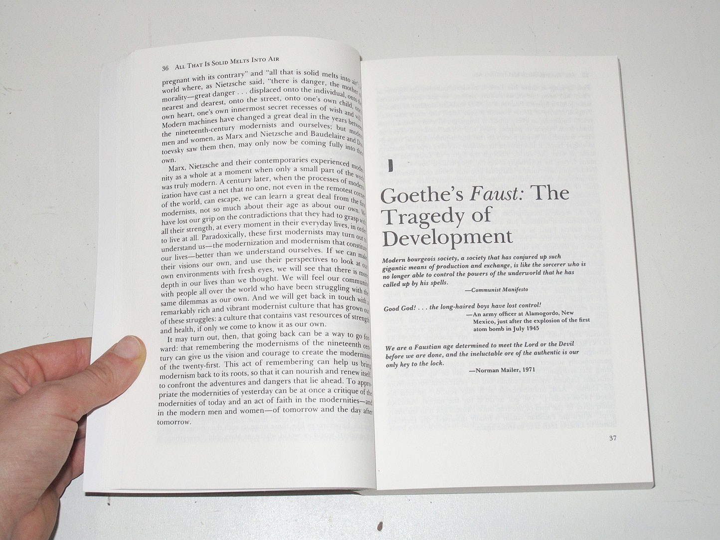 All That Is Solid Melts Into Air: The Experience of Modernity