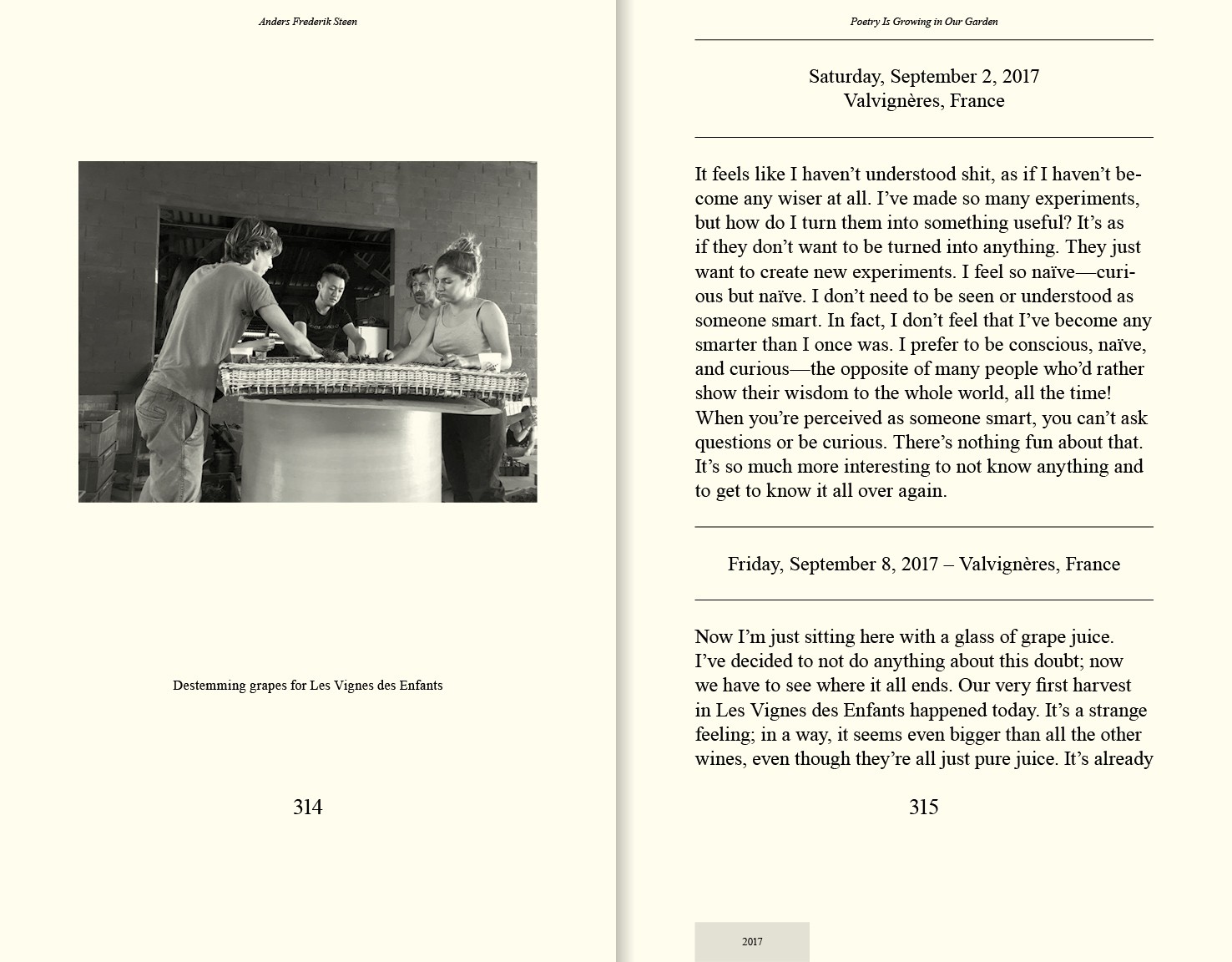 「Poetry Is Growing in Our Garden」ワイン関連本 POETRY IS GROWING IN OUR GARDEN by Anders Frederik Steen