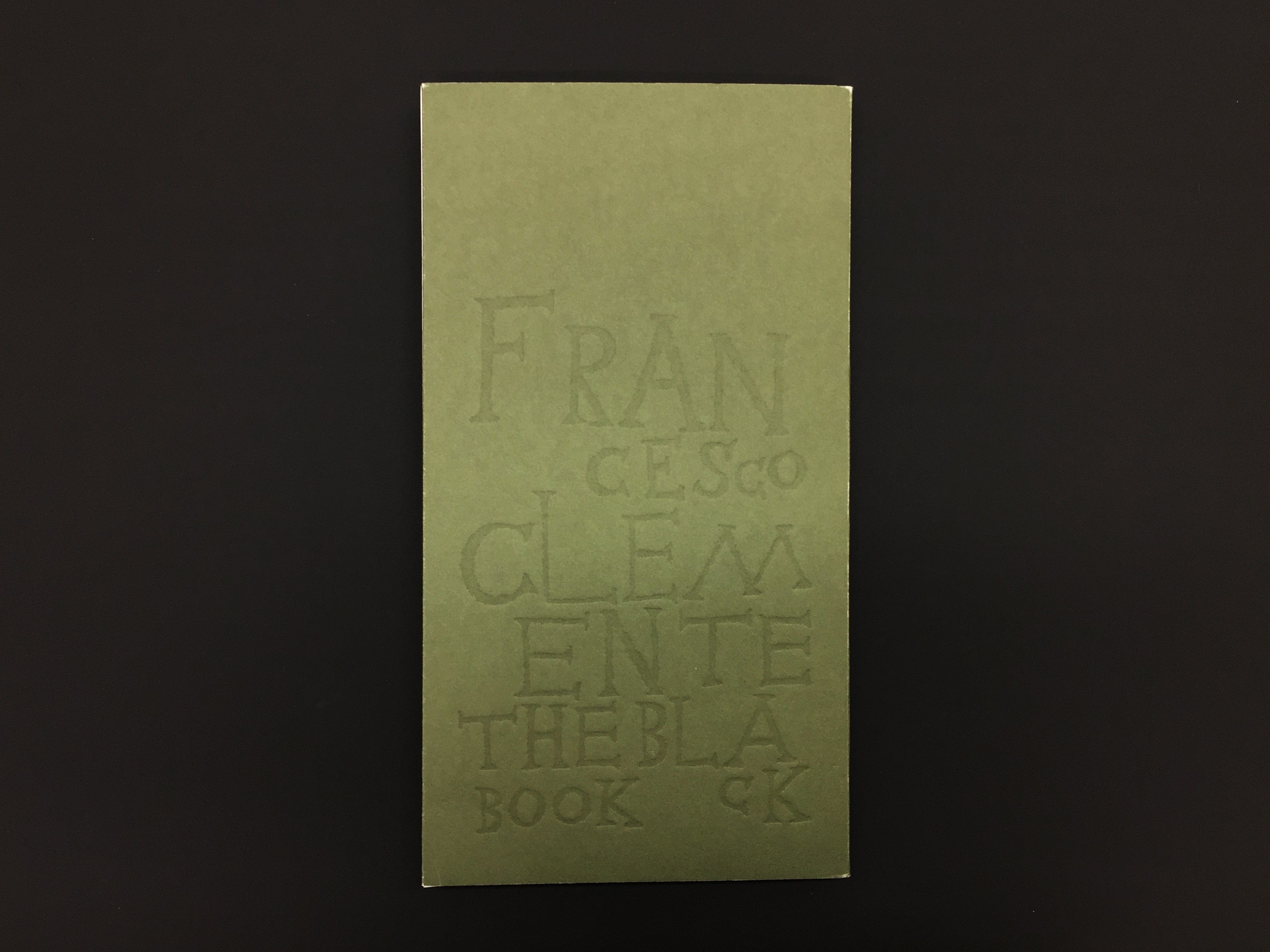 Francesco Clemente: The Black Book, Francesco Clemente