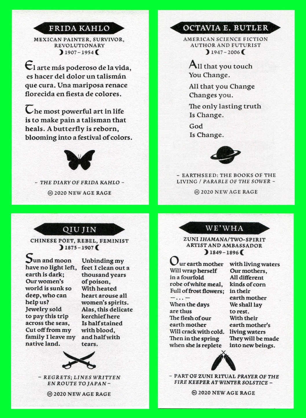 Wicked Womxn Prayer Cards - Eloise Leigh - New Age Rage
