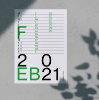 2021 Typographic Calendar