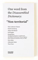 Disassembled Dictionary: “Non-territorial”