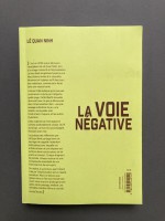 La voie négative / The negative way (book + CD)