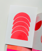 Fluo Red Riso Postcard