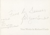 Richard Tuttle: Five by seven for Yvon Lambert, Nine Works by Richard Tuttle