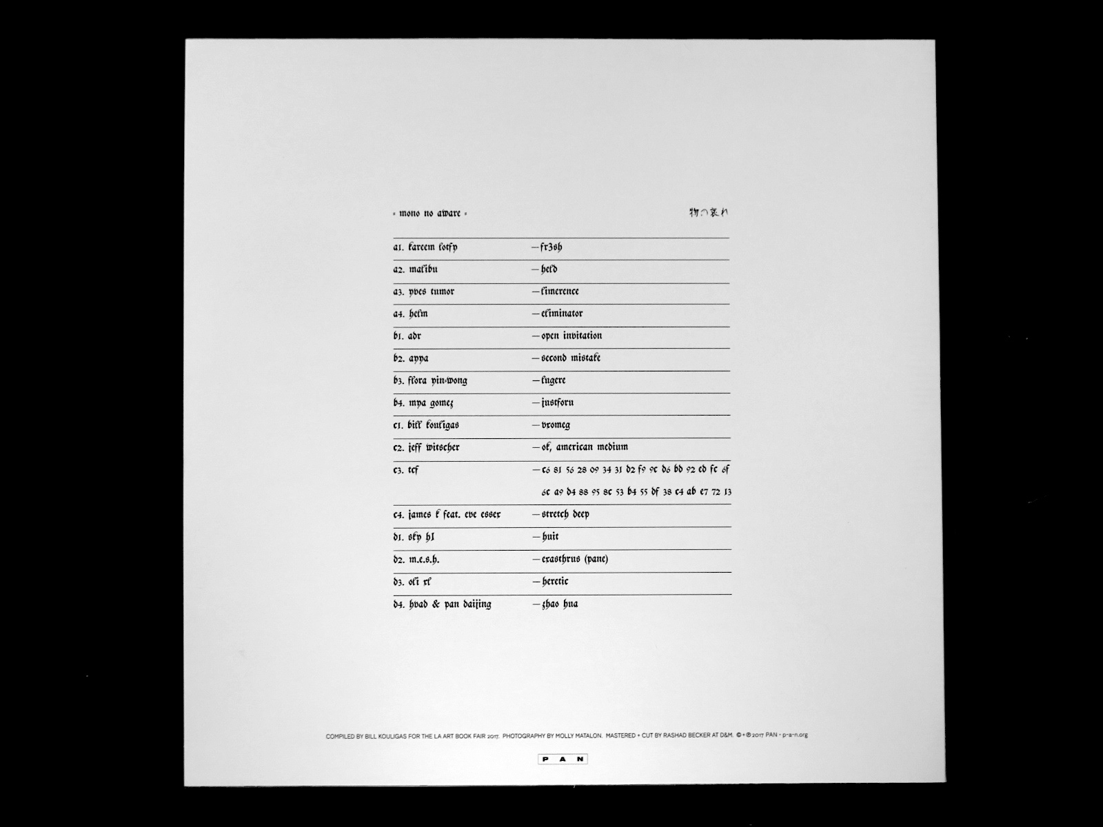 Motto Distribution Mono No Aware