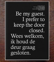 OMP 30.1: A Task For Poetry #1: Be My Guest. I Prefer To Keep The Door Closed.