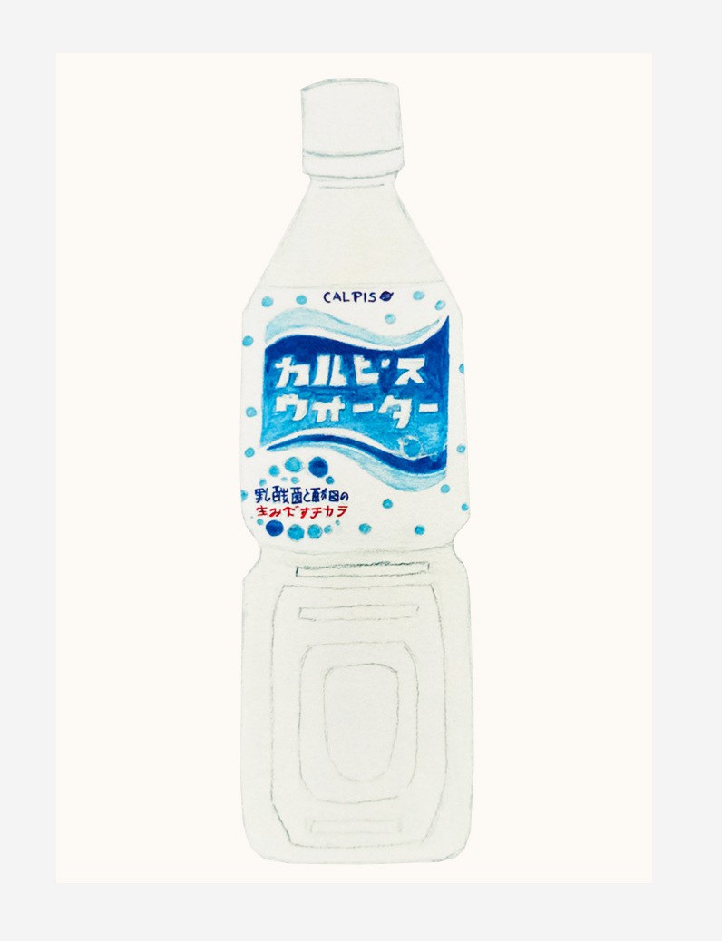 Calpis bottle postcard melina pecharki