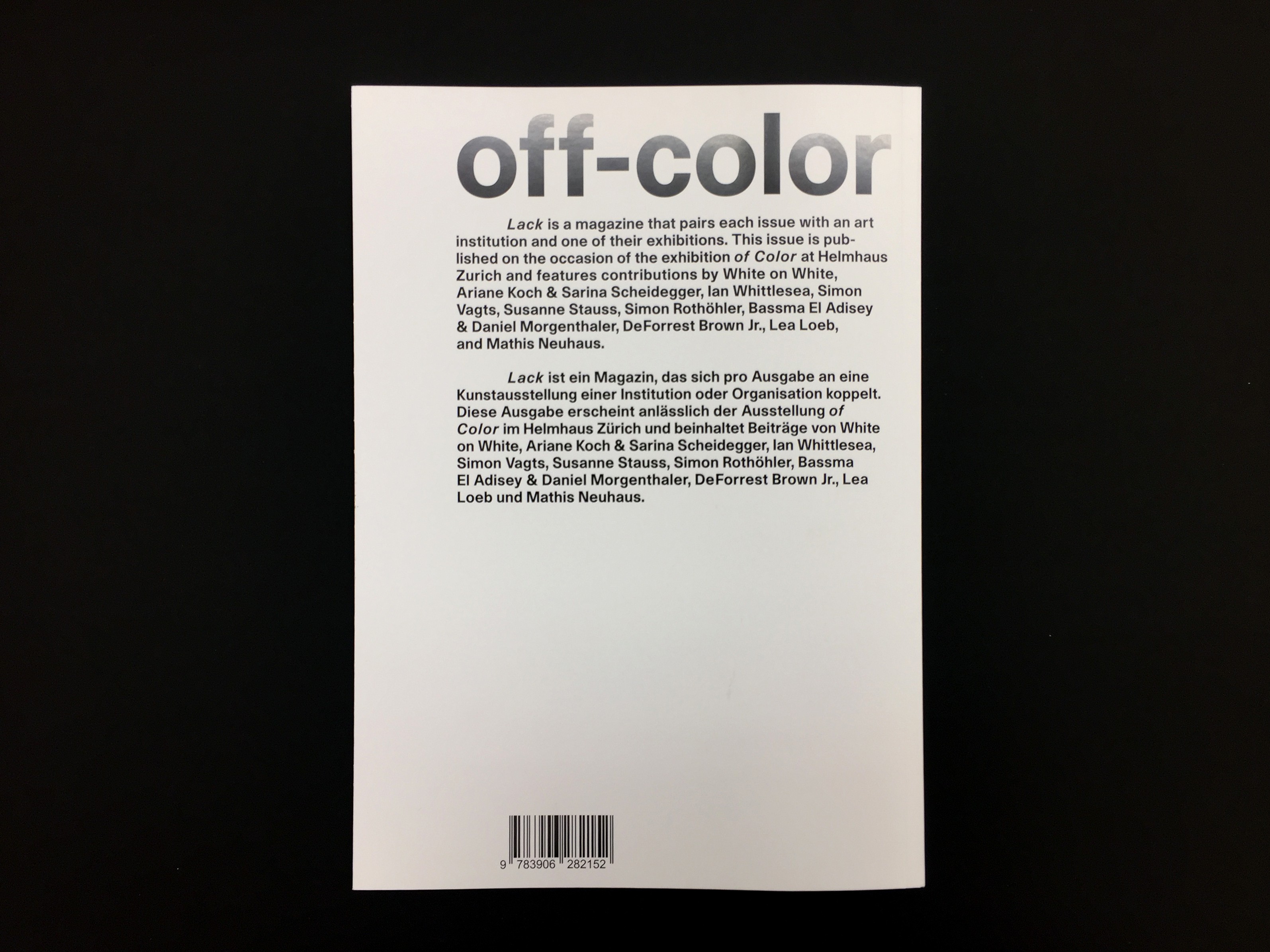 Lack #10: off-color