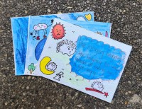 3 postcards pack